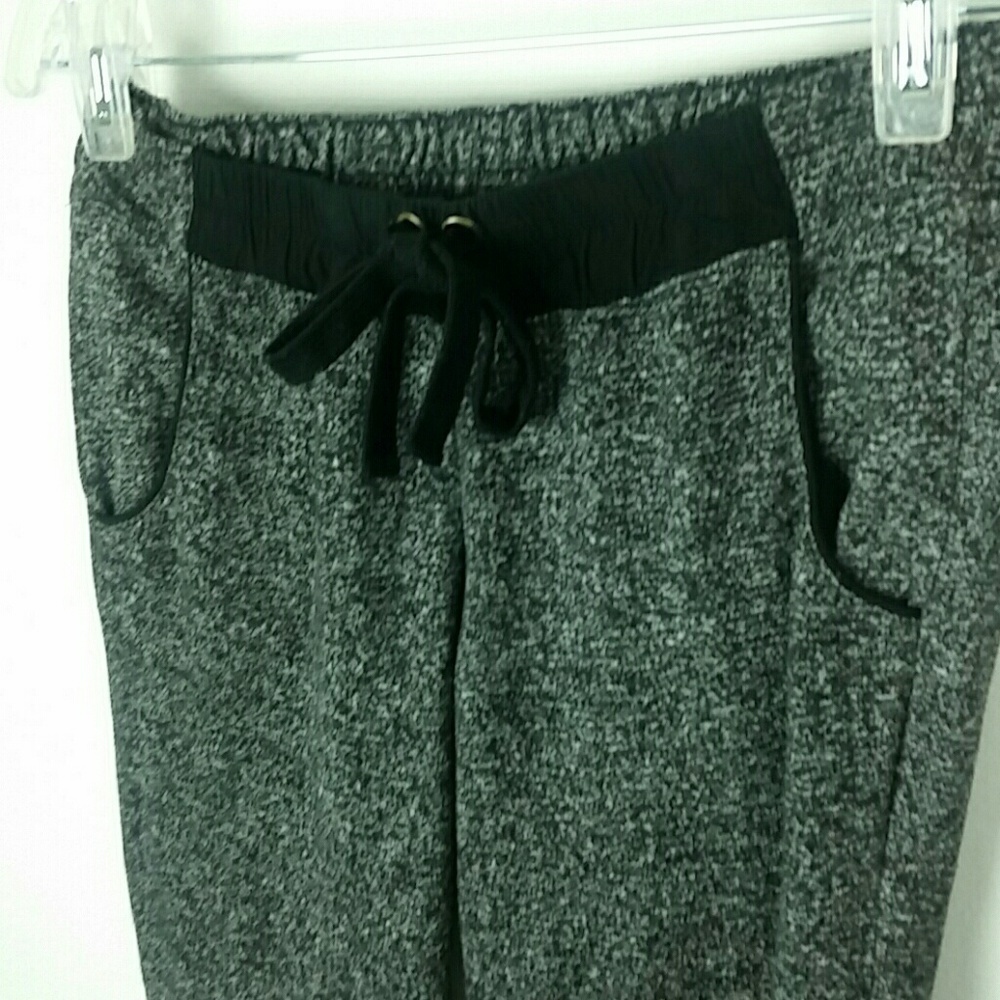 WET SEAL l Jogger Pants Heather Gray Knit B1 - Picture 2 of 7